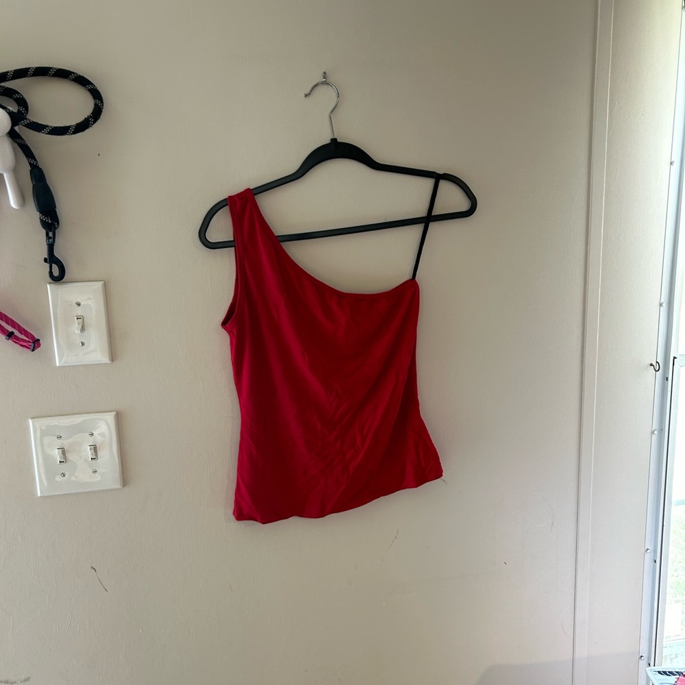 Red XOXO tank top